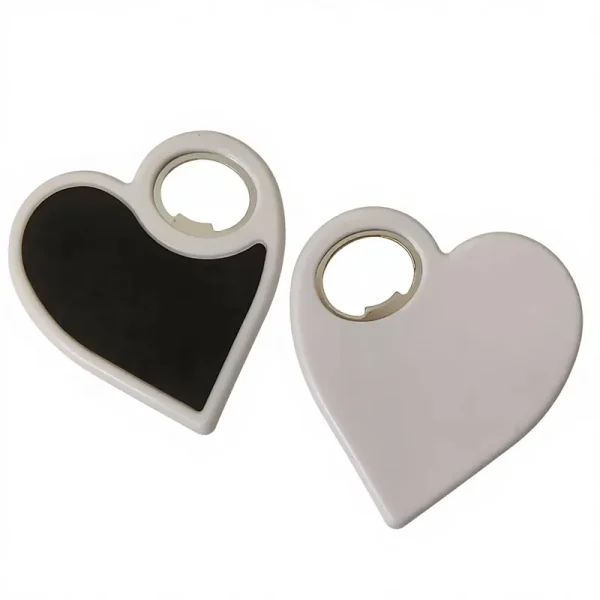 Heart-Shaped ABS Coaster Bottle Opener for Wedding Favors