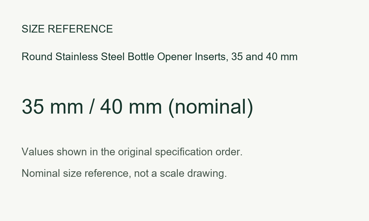 Size reference: 35 mm / 40 mm (nominal)