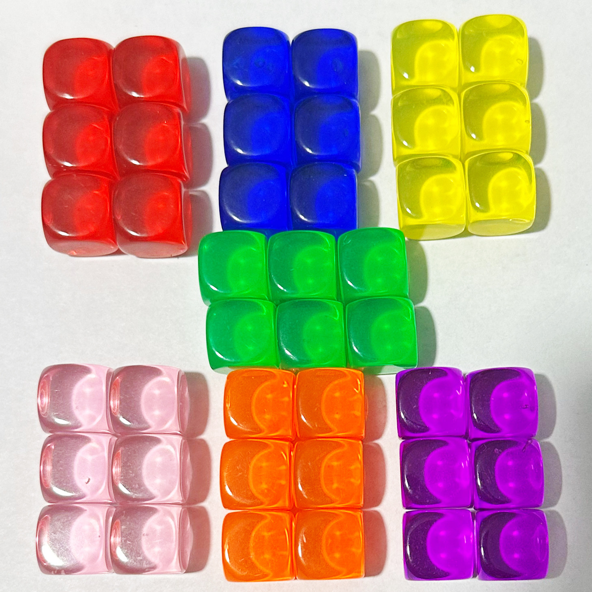 14 mm Blank Transparent Acrylic Dice