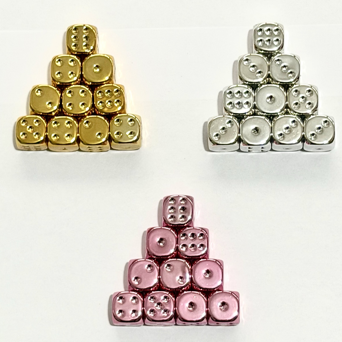 16 mm Electroplated Acrylic Dice with Rounded Corners