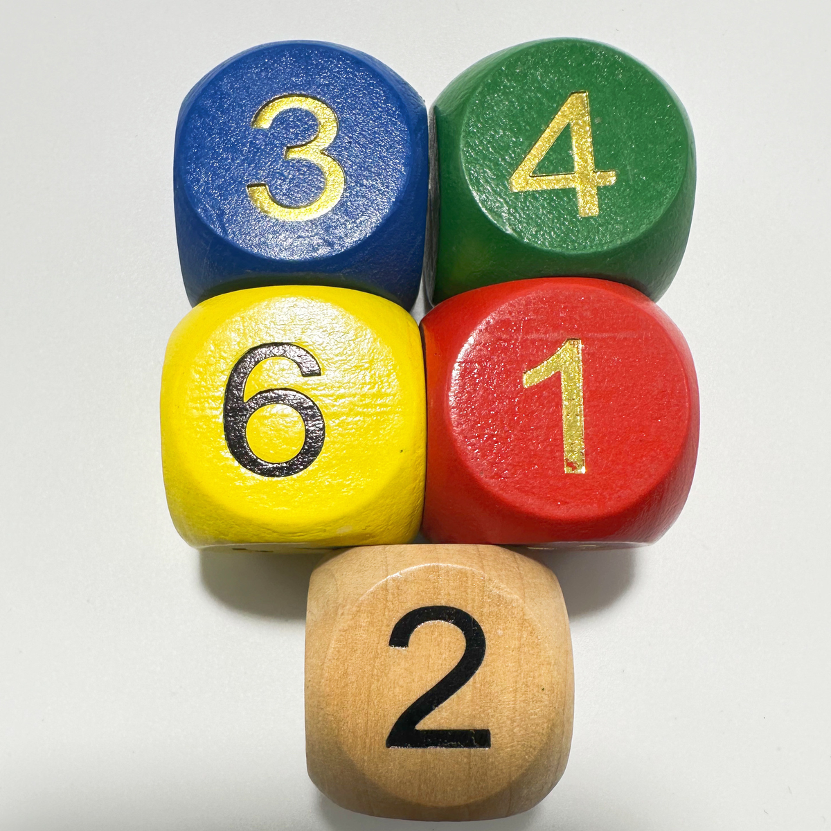 30 mm Wooden Number Dice with Rounded Corners