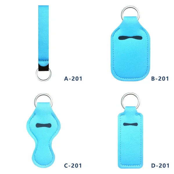 A wrist strap and B, C and D holder formats, assembled from four original source views.