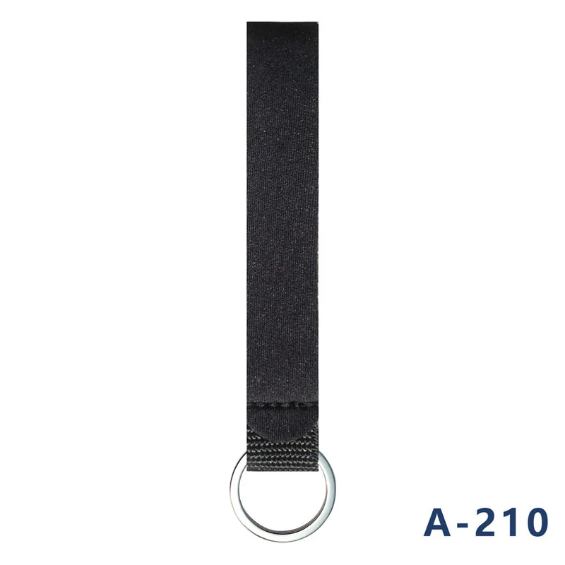 Neoprene Wrist Strap Keyrings, Solid Colors