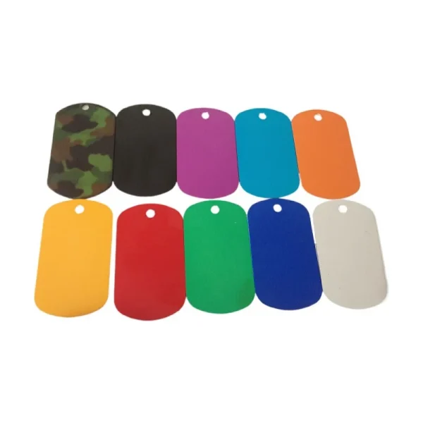 Blank Aluminum Alloy Dog Tags, 50 x 29 mm