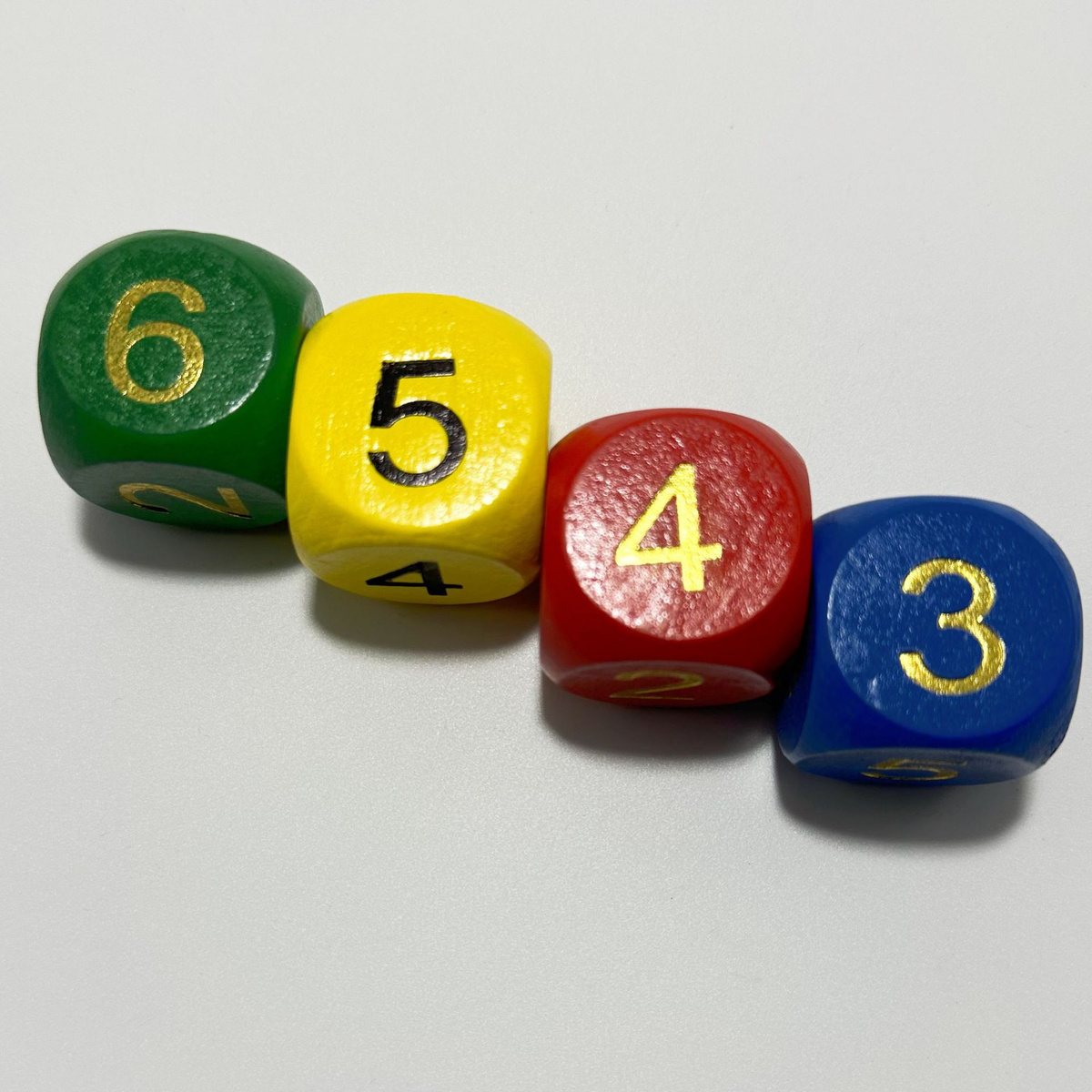 30 mm Wooden Number Dice with Rounded Corners