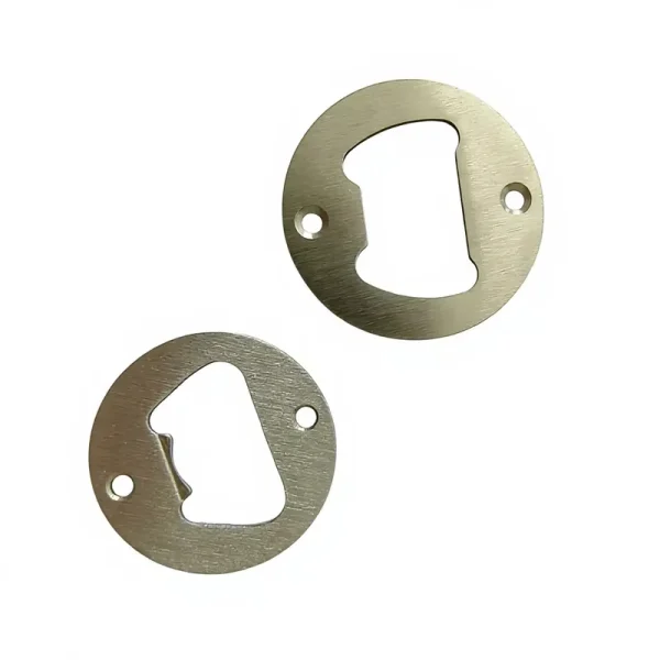 Round Stainless Steel Bottle Opener Inserts, 35 and 40 mm