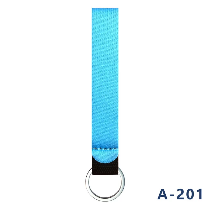 Neoprene Wrist Strap Keyrings, Solid Colors