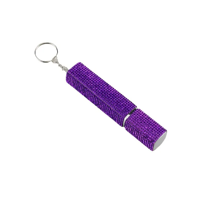 Rhinestone Refillable Perfume Atomizer Keyrings, 10 mL