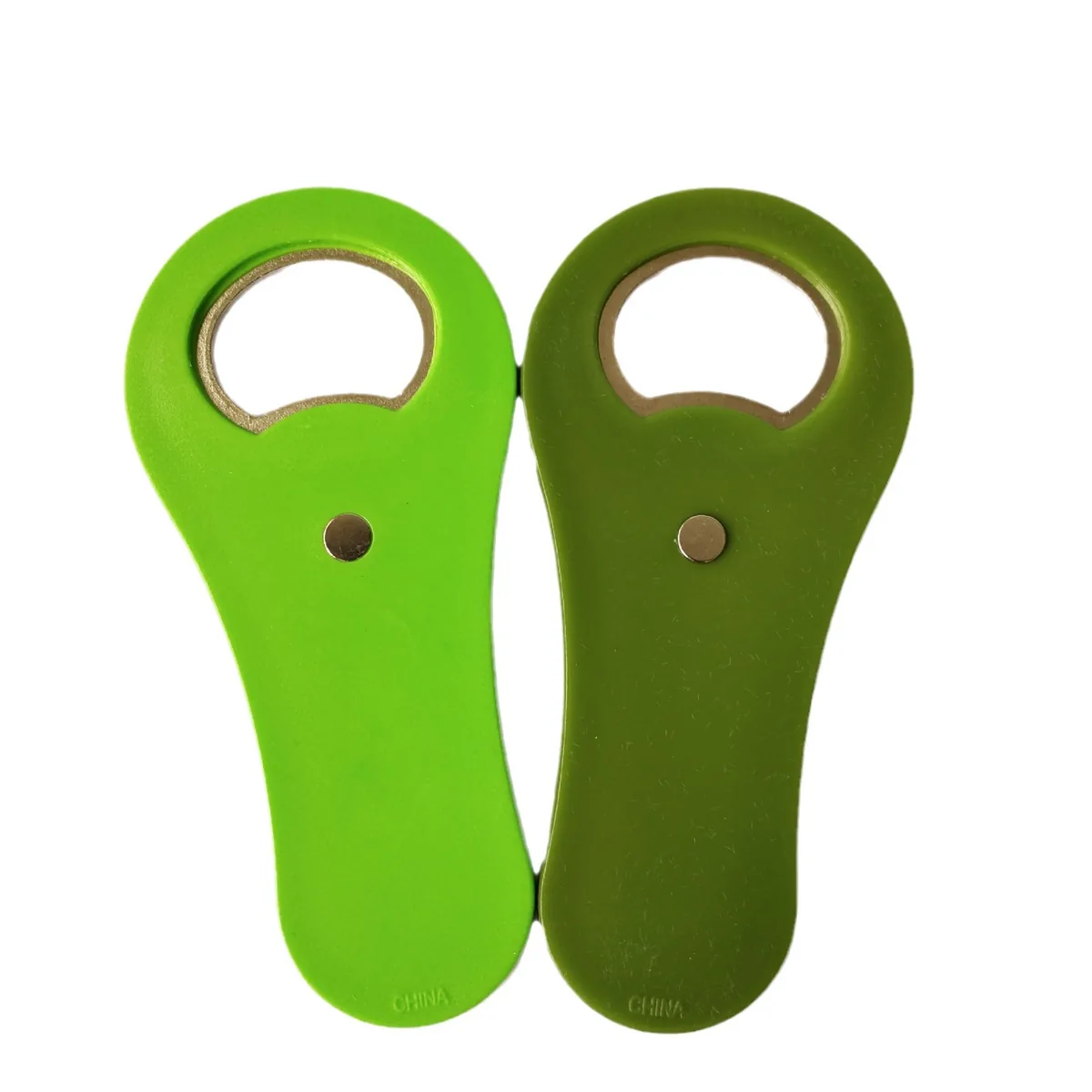 Green color examples with magnets and country-of-origin marks retained.