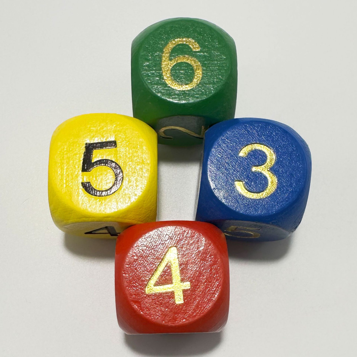 30 mm Wooden Number Dice with Rounded Corners