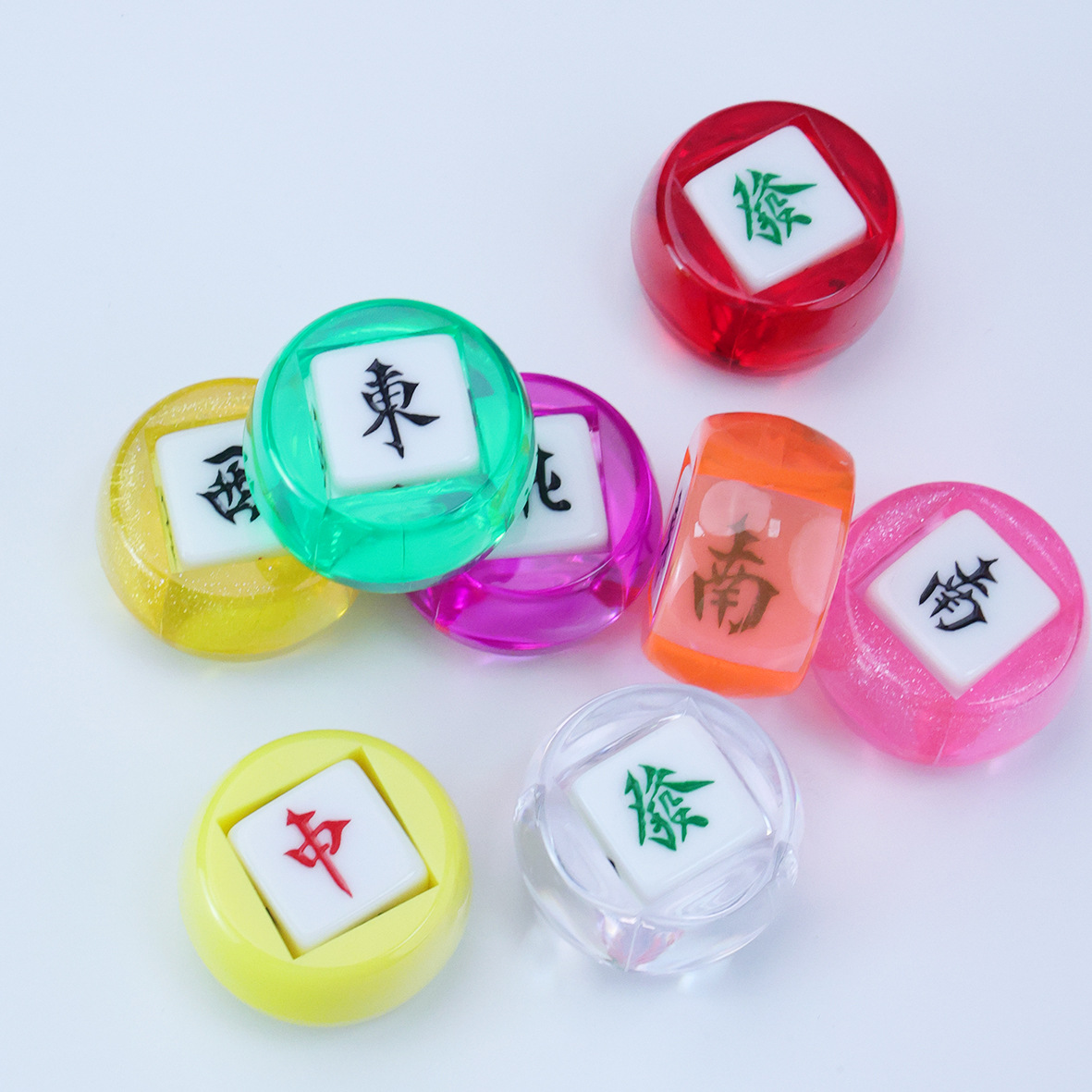 麻将牌东南西北中發彩色风向方位庄骰子色子投子   骰子22MM