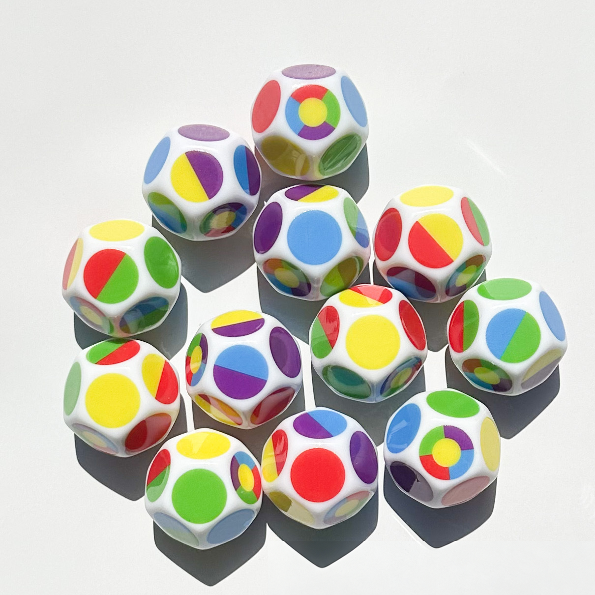 Blank Acrylic D12 Dice for Printing