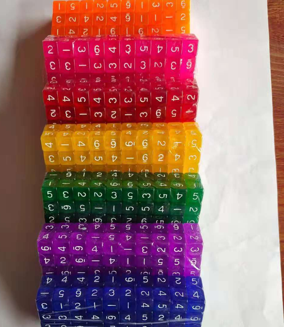 16 mm Translucent Acrylic Dice with Square Corners