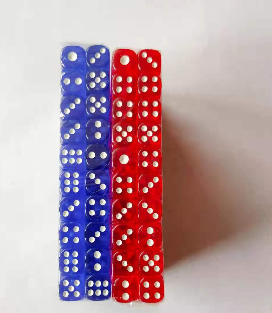 11 mm Translucent Acrylic Mahjong Machine Dice