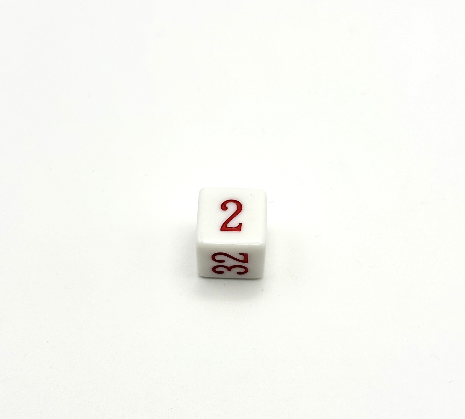 16 mm White and Ivory Acrylic Doubling Dice